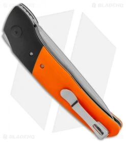 Kizer Arsenyan In-Yan Liner Lock Knife Orange G-10 (3.9" Satin) V4573N2 -Kizer Store Kizer Arsenyan In Yan LL Orange Black G 10 Satin BHQ 121135 jr side