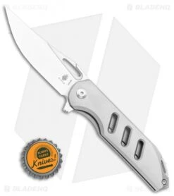 Kizer Assassin Frame Lock Flipper Knife Titanium (3.15" Satin) Ki3549 -Kizer Store Kizer Assassin Frame Lock Flipper Knife Titanium 3.15in Satin Ki3549 BHQ 106833 LS Bottlecap