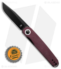 Kizer Azo Squidward Liner Lock Knife Red Richlite (2.75" Black) V3604C3 -Kizer Store Kizer Azo Squidward Liner Lock Knife Red Richlite 2in Black BHQ 180086 td size