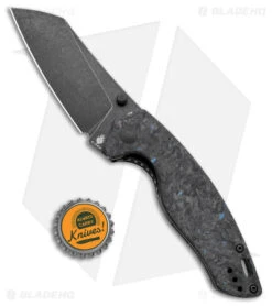 Kizer Azo Towser K Liner Lock Knife Black FatCarbon (3.5" Black ELMAX) -Kizer Store Kizer Azo Towser K LL Black Fat Carbon Blue Black SW BHQ 175941 jr bottlecap