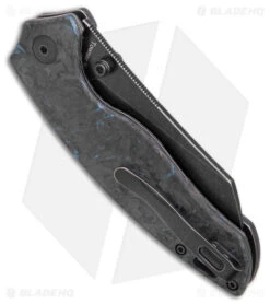 Kizer Azo Towser K Liner Lock Knife Black FatCarbon (3.5" Black ELMAX) -Kizer Store Kizer Azo Towser K LL Black Fat Carbon Blue Black SW BHQ 175941 jr0 side
