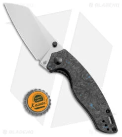 Kizer Azo Towser K Liner Lock Knife Black FatCarbon (3.5" Satin ELMAX) -Kizer Store Kizer Azo Towser K LL Black Fat Carbon Blue Satin BHQ 175940 jr bottlecap