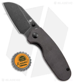 Kizer Azo Towser S Liner Lock Knife Black Micarta (3" Black Stonewash) -Kizer Store Kizer Azo Towser S LL Black Micarta Black BHQ 176953 jr bottlecap