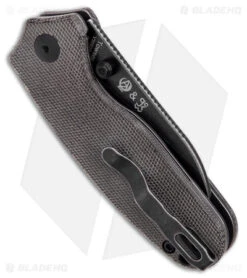 Kizer Azo Towser S Liner Lock Knife Black Micarta (3" Black Stonewash) -Kizer Store Kizer Azo Towser S LL Black Micarta Black BHQ 176953 jr side