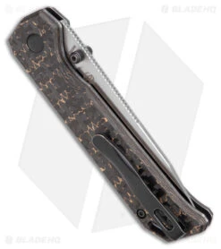 Kizer Azo Vanguard Begleiter 2 Button Lock Knife Fat Carbon (3.5" Satin) 7 Kizer Azo Vanguard Begleiter 2 Button Lock Knife Fat Carbon (3.5" Satin) -Kizer Store Kizer Azo Vanguard Begleiter 2 Button Lock Fat Carbon Gold Satin BHQ 176930 jr side