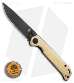 Kizer Azo Vanguard Brass Begleiter Liner Lock Knife (3.5" Black) -Kizer Store Kizer Azo Vanguard Brass Begleiter Liner Lock Knife 3.5 Black BHQ 113209 LS Bottlecap