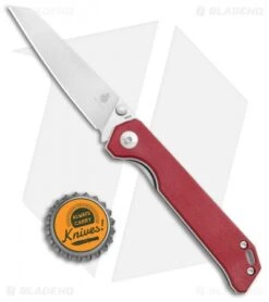 Kizer Azo Vanguard Mini Begleiter Liner Lock Knife Red Micarta (2.8" Satin) -Kizer Store Kizer Azo Vanguard Mini Begleiter LL Red Micarta Satin BHQ 121141 jr bottlecap
