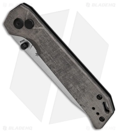 Kizer Azo Vanguard Series Begleiter 2 Button Lock Knife Black Micarta (3.5" SW) 2 Kizer Azo Vanguard Series Begleiter 2 Button Lock Knife Black Micarta (3.5" SW) - Image 2