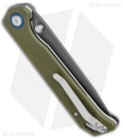 Kizer Azo Vanguard Series Begleiter Knife Green G-10 (3.5" Gray) V4458N2 -Kizer Store Kizer Azo Vanguard Series Begleiter Green G 10 Gray V4458N2 BHQ 120329 jr side