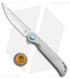 Kizer Begleiter Frame Lock Flipper Knife Titanium (3.5" Satin) Ki4458T2 -Kizer Store Kizer Begleiter Frame Lock Flipper Knife Titanium Drop Point Ki4458T2 BHQ 94098 kp bottle cap