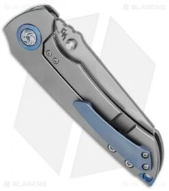 Kizer CK Critical Frame Lock Knife Blue Pivot (3.6" Stonewash) Ki4508A1 -Kizer Store Kizer CK Critical Flipper FL Blue Pivot SW Ki4508A1 BHQ 79959 jr side 2