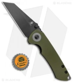 Kizer CK Knifeworks Critical Mini Liner Lock Knife Green G-10 (3" Black) -Kizer Store Kizer CK Knifeworks Critical Mini LL Green G 10 Black SW BHQ 134411 jr bottlecap