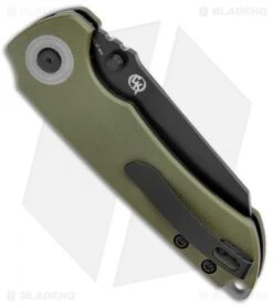 Kizer CK Knifeworks Critical Mini Liner Lock Knife Green G-10 (3" Black) -Kizer Store Kizer CK Knifeworks Critical Mini LL Green G 10 Black SW BHQ 134411 jr side