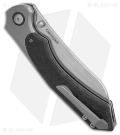 Kizer Clairvoyant Button Lock Knife Titanium/Carbon Fiber (3.75" SW) Ki4626A1 -Kizer Store Kizer Clairvoyant Button Lock Knife Titanium Carbon Fiber 3in SW BHQ 180474 td side