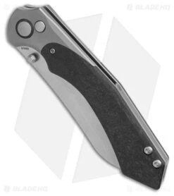 Kizer Store -Kizer Store Kizer Clairvoyant Button Lock Knife Titanium Carbon Fiber 3in SW BHQ 180474 td spine