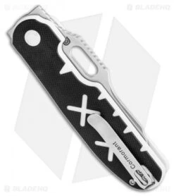 Kizer Cormorant Plunge Lock Knife Black/White X's G-10 (3.25" Satin) Ki4562A1 -Kizer Store Kizer Cormorant G 10 7.375 S35VN Ki4562 BHQ 117844 LS Side