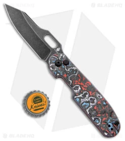 Kizer Cormorant Plunge Lock Knife Blue/Black FatCarbon (3.15" Black ELMAX) -Kizer Store Kizer Cormorant Plunge Lock Blue Red White Fat Carbon Black SW BHQ 175936 jr bottlecap