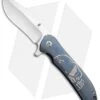 Kizer Cucchiara Hustler Flipper Knife Blue Titanium (4.625" Stonewash) Ki5464A2