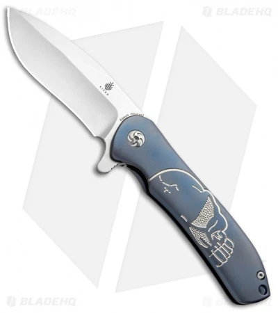 Kizer Cucchiara Hustler Flipper Knife Blue Titanium (4.625" Stonewash) Ki5464A2 1 Kizer Cucchiara Hustler Flipper Knife Blue Titanium (4.625" Stonewash) Ki5464A2