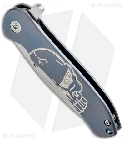 Kizer Cucchiara Hustler Flipper Knife Blue Titanium (4.625" Stonewash) Ki5464A2 2 Kizer Cucchiara Hustler Flipper Knife Blue Titanium (4.625" Stonewash) Ki5464A2 - Image 2