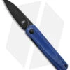 Kizer Feist Front Flipper Knife Blue Denim Micarta (2.8" Black)