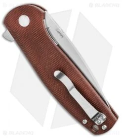 Kizer Vanguard Laconico Gemini Flipper Brown Micarta (3.1" Stonewash) V3471E2 -Kizer Store Kizer Cutlery Gemini Linerlock Brown Micarta BHQ 115673 LS Side