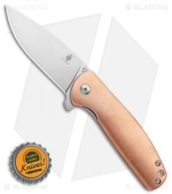 Kizer Vanguard Laconico Gemini Flipper Copper (3.1" Stonewash) V3471E1 -Kizer Store Kizer Cutlery Gemini Linerlock Copper BHQ 115672 LS Bottlecap