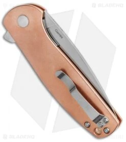 Kizer Vanguard Laconico Gemini Flipper Copper (3.1" Stonewash) V3471E1 -Kizer Store Kizer Cutlery Gemini Linerlock Copper BHQ 115672 LS Side