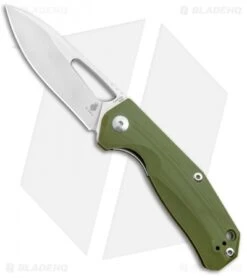 Kizer Cutlery Ki3411A1 Small Liner Lock Knife Green G-10 (2.5" Stonewash)