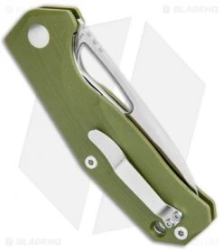 Kizer Vanguard Kesmec Liner Lock Knife OD Green G-10 (3.25" Satin) V4461N3 -Kizer Store Kizer Cutlery Ki3411A1 Small LL Green G 10 SW BHQ 25598 jr side