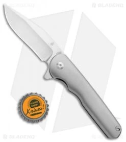 Kizer Cutlery Mini Flashbang Flipper Knife Titanium (3" SW CPM-S35VN) Ki3454S1 -Kizer Store Kizer Cutlery Mini Flashbang Ti SW Ki3454A1 BHQ 50169 jr bottlecap