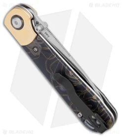 Kizer Cutlery PPY Liner Lock Knife Brass/Raffir (3.2" Satin S35VN) -Kizer Store Kizer Cutlery PPY Brass Raffir BHQ 174678 jr side