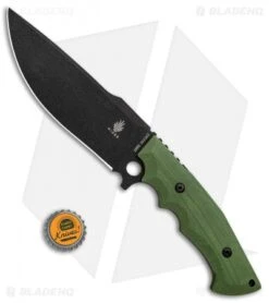 Kizer Cutlery Salient Fixed Blade Knife Green G-10 (6.25" Black) E613 -Kizer Store Kizer Cutlery Salient E613 1023A2 BHQ 76868 jr bottlecap
