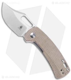 Kizer Cutlery Urban Bowie Clip Point Liner Lock Knife Tan Micarta (2.4" Satin)