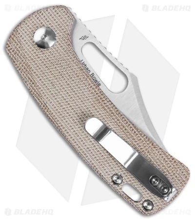 Kizer Cutlery Urban Bowie Clip Point Liner Lock Knife Tan Micarta (2.4" Satin) 2 Kizer Cutlery Urban Bowie Clip Point Liner Lock Knife Tan Micarta (2.4" Satin) - Image 2