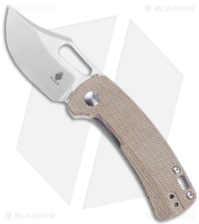 Kizer Cutlery Urban Bowie Clip Point Liner Lock Knife Tan Micarta (2.4" Satin) 1 Kizer Cutlery Urban Bowie Clip Point Liner Lock Knife Tan Micarta (2.4" Satin)