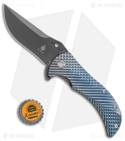 Kizer Zambi Frame Lock Knife Blue Titanium (3.625" Gray) KI4434A2 4 Kizer Zambi Frame Lock Knife Blue Titanium (3.625" Gray) KI4434A2 - Image 4