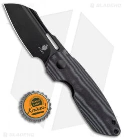 Kizer D.O.C.K. October Liner Lock Knife Black Micarta (2.9" Black) KI3569-A -Kizer Store Kizer D.O.C.K. October Cleaver FL Black Micarta Black V3569A1 BHQ 121127 jr bottlecap