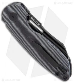 Kizer D.O.C.K. October Liner Lock Knife Black Micarta (2.9" Black) KI3569-A -Kizer Store Kizer D.O.C.K. October Cleaver FL Black Micarta Black V3569A1 BHQ 121127 jr side