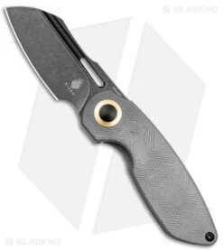 Kizer D.O.C.K. October Cleaver Frame Lock Knife Titanium (2.9" Black) KI3569A2