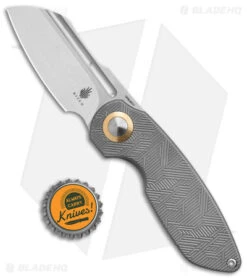 Kizer D.O.C.K. October Cleaver Frame Lock Knife Titanium (2.9" Satin) KI3569 -Kizer Store Kizer D.O.C.K. October Cleaver FL Ti Pattern Satin BHQ 121126 jr bottlecap