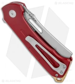 Kizer D.O.C.K. Quatch Cleaver Liner Lock Knife Red G-10 (2.9" Stonewash) V3574 -Kizer Store Kizer D.O.C.K. Quatch Cleaver Lock Red Micarta SW V3574N2 BHQ 126543 jr side
