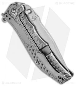 Kizer Darrel Ralph Gunhammer Bowie Frame Lock Knife (3.5" Stonewash) Ki4501A1 -Kizer Store Kizer Darrel Ralph Gunhammer Bowie Ki4501A1 BHQ 52410 jr side