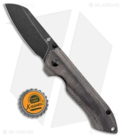 Kizer Degnan Guru Liner Lock Knife Micarta Black (3" Black) -Kizer Store Kizer Degnan Guru LL Micarta Black Black SW BHQ 179146 jr bottlecap
