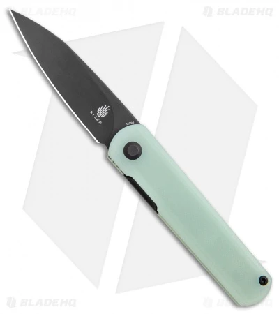 Kizer Feist Front Flipper Knife Natural Jade G-10 (2.9" Black M390) 1 Kizer Feist Front Flipper Knife Natural Jade G-10 (2.9" Black M390)