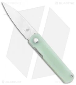 Kizer Feist Front Flipper Knife Natural Jade G-10 (2.8" Stonewash M390)