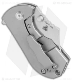 Kizer Flip Shank Frame Lock Knife Brown Micarta (Stonewash) Ki2521A2 -Kizer Store Kizer Flip Shank Frame Lock Knife Brown Micarta SW Ki2521A2 BHQ 111263 LS Side