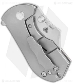 Kizer Flip Shank Frame Lock Knife Tan Micarta (2" Stonewash) Ki2521A3 -Kizer Store Kizer Flip Shank Frame Lock Knife Micarta Stonewash Ki2521A3 BHQ 117841 LS Side