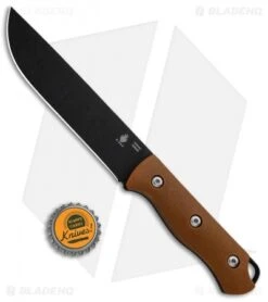 Kizer GTI Bush Fixed Blade Knife Brown G-10 (5" Black) 1034A2 -Kizer Store Kizer GTI Bush Brown G 10 Black 1034A2 BHQ 80392 jr bottlecap