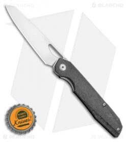 Kizer Genie Liner Lock Knife Carbon Fiber (3.40" Stonewash) Ki4545A2 -Kizer Store Kizer Genie Frame Lock Knife Carbon Fiber 3.40in Stonewash Ki4545A2 BHQ 114105 LS Bottelcap